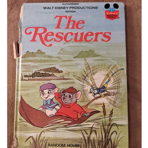 Vintage 1977 Walt Disney The Rescuers Childrens Book Wonderful World Of Reading - Picture 1 of 14